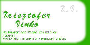 krisztofer vinko business card